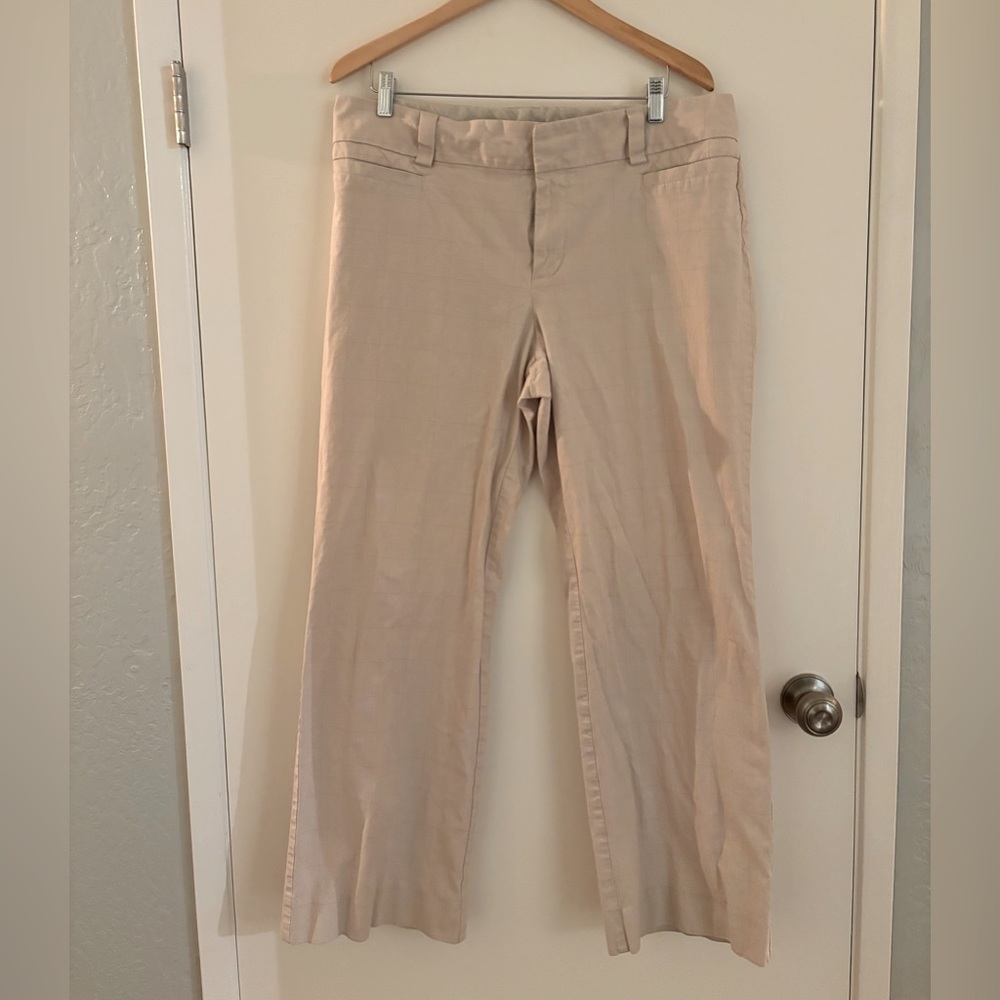 Gap cream pinstripe dress slacks size 16